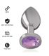 INTENSE PLUG ANAL METAL ALUMINIO CON CRISTAL VIOLETA TALLA L