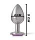 INTENSE PLUG ANAL METAL ALUMINIO CON CRISTAL VIOLETA TALLA L