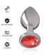 INTENSE PLUG ANAL METAL CON CRISTAL ROJO TALLA M