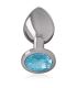 INTENSE PLUG ANAL METAL ALUMINIO CON CRISTAL AZUL TALLA M