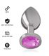 INTENSE PLUG ANAL METAL ALUMINIO CON CRISTAL ROSA TALLA S