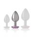 INTENSE PLUG ANAL METAL ALUMINIO CON CRISTAL ROSA TALLA M