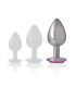 INTENSE PLUG ANAL METAL ALUMINIO CON CRISTAL ROSA TALLA L