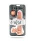 GET REAL DUAL DENSITY DILDO 12 CM CON TESTICULOS NATURAL