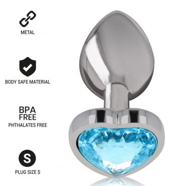 INTENSE PLUG ANAL METAL ALUMINIO CORAZaN AZUL TALLA S