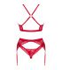 OBSESSIVE LACELOVE SET TRES PIEZAS ROJO XS S