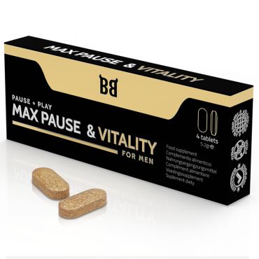 BLACK BULL MAX PAUSE VITALITY RETARDANTE PARA HOMBRE 4 CaPSULAS