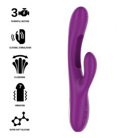 INTENSE APOLO VIBRADOR MULTIFUNCIaN RECARGABLE 7 VIBRACIONES CON LENGUA OSCILANTE MORADO