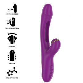 INTENSE ATENEO VIBRADOR MULTIFUNCIaN RECARGABLE 7 VIBRACIONES CON LENGUA OSCILANTE Y SUCCIONADOR MORADO