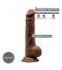 SILEXD MODELO 1 PENE REALISTICO SILICONA PREMIUM SILEXPAN MARRON 24 CM