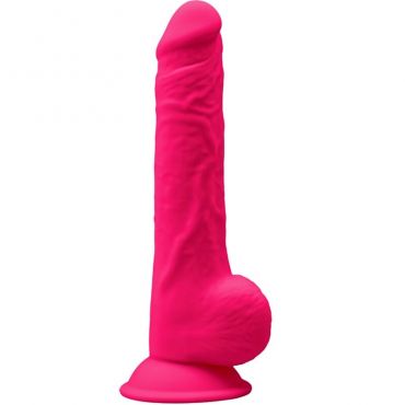 SILEXD MODELO 1 PENE REALISTICO SILICONA PREMIUM SILEXPAN FUCSIA 24 CM