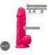 SILEXD MODELO 1 PENE REALISTICO SILICONA PREMIUM SILEXPAN FUCSIA 215 CM