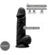 SILEXD MODELO 1 PENE REALISTICO SILICONA PREMIUM SILEXPAN NEGRO 215 CM