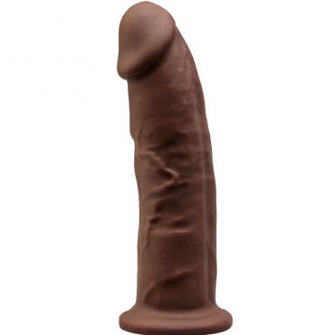 SILEXD MODELO 2 PENE REALISTICO SILICONA PREMIUM SILEXPAN MARRON 23 CM