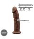 SILEXD MODELO 2 PENE REALISTICO SILICONA PREMIUM SILEXPAN MARRON 19 CM