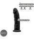 SILEXD MODELO 2 PENE REALISTICO SILICONA PREMIUM SILEXPAN NEGRO 15 CM