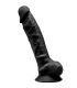 SILEXD MODELO 1 PENE REALISTICO SILICONA PREMIUM SILEXPAN NEGRO 20 CM