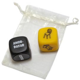 DIABLO PICANTE BOLSA DE JUEGO CON DADO SADO 3 MM x 3 MM DADO DE OBJETO