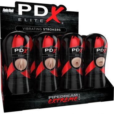 PDX ELITE SET MASTURBADOR STROKER 12 UNIDADES 6X VAGINA 3X ANO 3X BOCA