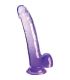 KING COCK CLEAR DILDO CON TESTICULOS 203 CM MORADO