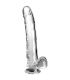 KING COCK CLEAR DILDO CON TESTICULOS 248 CM TRANSPARENTE