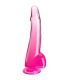 KING COCK CLEAR DILDO CON TESTICULOS 19 CM ROSA