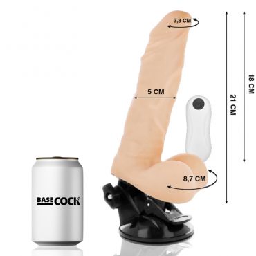 BASECOCK VIBRADOR ARTICULABLE CONTROL REMOTO NATURAL 21 CM O 5 CM