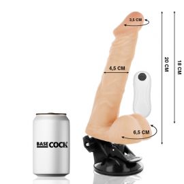 BASECOCK VIBRADOR ARTICULABLE CONTROL REMOTO NATURAL 20 CM O 45 CM