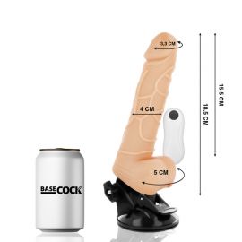 BASECOCK VIBRADOR REALISTICO CONTROL REMOTO NATURAL 185 CM O 4CM