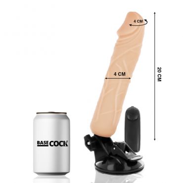 BASECOCK VIBRADOR REALISTICO CONTROL REMOTO NATURAL 20 CM O 4 CM