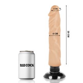 BASECOCK VIBRADOR REALISTICO 2 1 NATURAL 20 CM O 4 CM