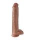 KING COCK PENE REALISTICO CON TESTICULOS 342 CM CARAMELO