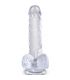 KING COCK CLEAR PENE REALISTICO CON TESTICULOS 135 CM TRANSPARENTE