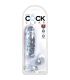 KING COCK CLEAR PENE REALISTICO CON TESTICULOS 135 CM TRANSPARENTE