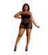 MOONLIGHT MODELO 10 VESTIDO REJILLA NEGRO TALLA UNICA PLUS SIZE