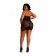 MOONLIGHT MODELO 10 VESTIDO REJILLA NEGRO TALLA UNICA PLUS SIZE