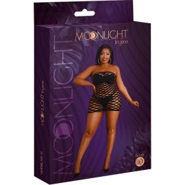 MOONLIGHT MODELO 10 VESTIDO REJILLA NEGRO TALLA UNICA PLUS SIZE