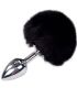 ALIVE ANAL PLEASURE PLUG LISO METAL POMPON NEGRO TALLA M