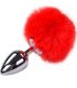 ALIVE ANAL PLEASURE PLUG LISO METAL POMPON ROJO TALLA S