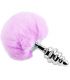 ALIVE ANAL PLEASURE PLUG ESPIRAL METAL POMPON VIOLETA TALLA M