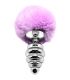 ALIVE ANAL PLEASURE PLUG ESPIRAL METAL POMPON VIOLETA TALLA M