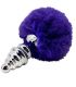 ALIVE ANAL PLEASURE PLUG ESPIRAL METAL POMPON VIOLETA OSCURO TALLA S