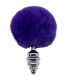 ALIVE ANAL PLEASURE PLUG ESPIRAL METAL POMPON VIOLETA OSCURO TALLA S