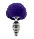 ALIVE ANAL PLEASURE PLUG ESPIRAL METAL POMPON VIOLETA OSCURO TALLA S