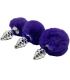 ALIVE ANAL PLEASURE PLUG ESPIRAL METAL POMPON VIOLETA OSCURO TALLA S