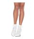 LEG AVENUE CALCETINES CON VOLANTE ENCAJE BLANCO