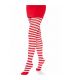 LEG AVENUE MEDIAS DE RAYAS BLANCO ROJO