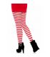 LEG AVENUE MEDIAS DE RAYAS BLANCO ROJO