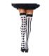 LEG AVENUE CALCETINES ALTOS ARLEQUIN NEGRO BLANCO