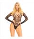 LEG AVENUE BODY CROTCHLESS CON BRILLO NEGRO